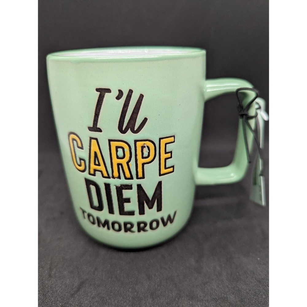 "I'll Carpe Diem Tomorrow" Large Stoneware Coffee Mug